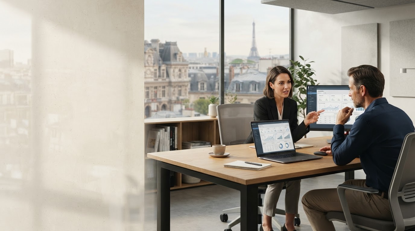 Cyrvemo Aqlisse - équipe au travail sur l'analyse de données financières